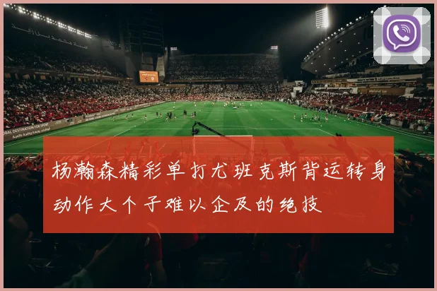 杨瀚森精彩单打尤班克斯背运转身动作大个子难以企及的绝技